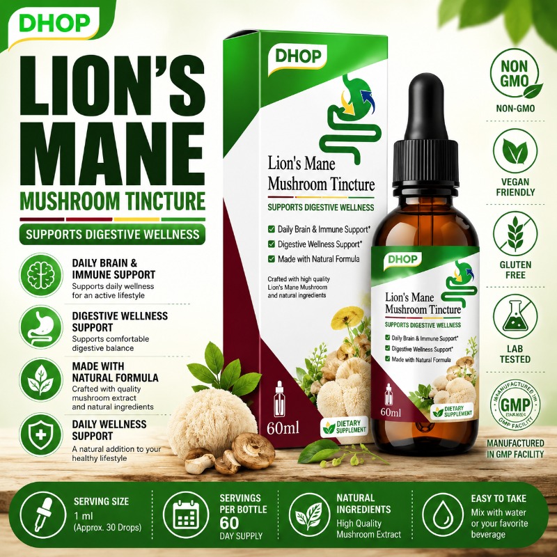 Lion Mane Mushroom - قطرات سائل مستخلص فطر عرف الأسد