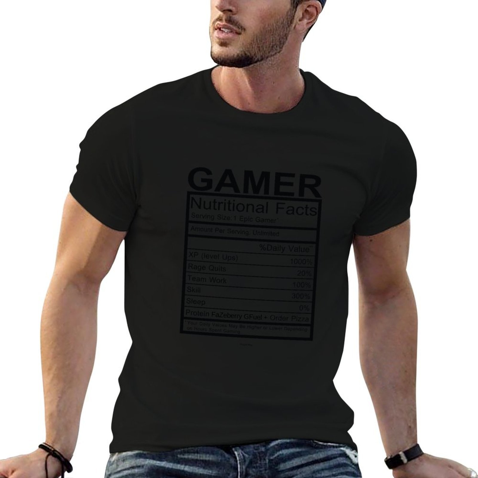 تي شيرت Gamer Nutritional Fact - مراجعة Nutrition In Fitness وسعره