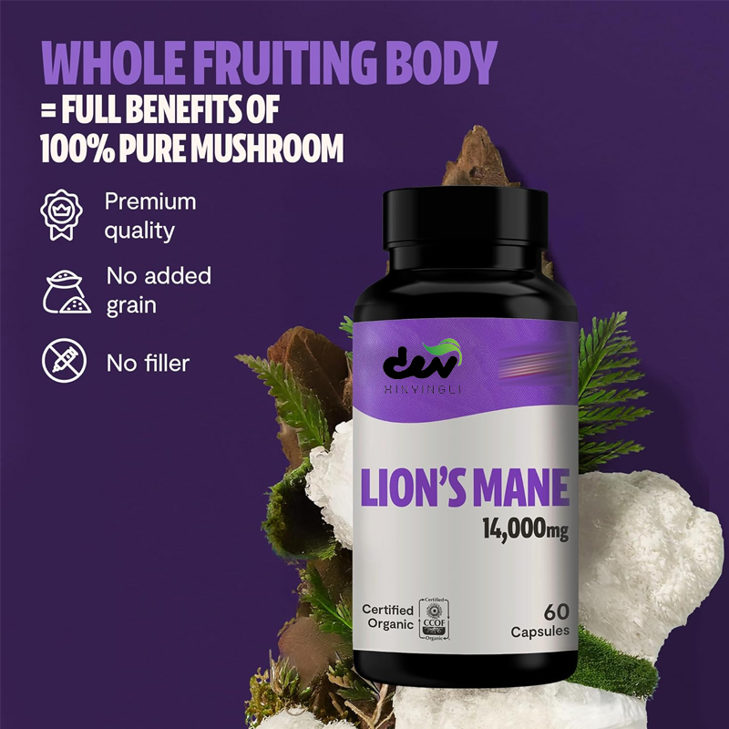 كبسولات مكمل غذائي من فطر عرف  - مراجعة Lion Mane Mushroom وسعره